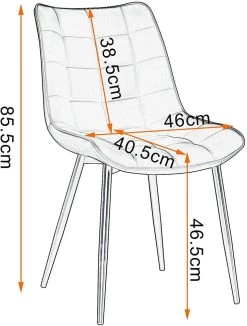 4er-Set Esszimmerstühle Mit Rückenlehne, Sitzfläche Aus Kunstleder, Metallbeine -Möbel Store 4er Set Kuechenstuehle aus Kunstleder Metall Elif BH207br 4 MA braun2 1280x1280