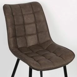 4er-Set Esszimmerstühle Mit Rückenlehne, Sitzfläche Aus Kunstleder, Metallbeine -Möbel Store 4er Set Kuechenstuehle aus Kunstleder Metall Elif BH207br 4 MA braun6 1280x1280