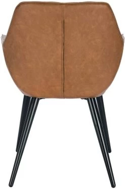 4er-Set Wohnzimmerstuhl Esszimmerstuhl Polsterstuhl Mit Armlehen Kunstleder Metall -Möbel Store 4er Set Kuechenstuehle aus Kunstleder Metall Modell Samira BH251br 4 MA braun5 1280x1280