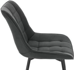 4er-Set Esszimmerstühle Mit Rückenlehne, Sitzfläche Aus Stoffbezug, Metallbeine -Möbel Store 4er Set Kuechenstuehle aus Stoffbezug Metallbeine Elif BH247an 4 MA anthrazit8 1280x1280