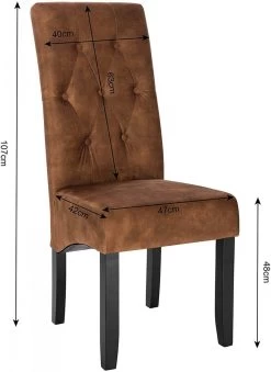 4er-Set Esszimmerstühle Lehnstuhl Mit Hoher Rückenlehne, Beine Aus Massivholz, Sitzfläche Aus Samt -Möbel Store 4er Set Kuechenstuhl aus Samt Holzbeine Karina BH294br 4 MA braun3 1280x1280