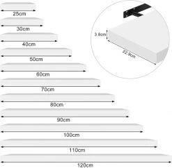4er-Set Wandregal Wandboard Freischwebend Schweberegal Holz Board -Möbel Store 4er Set Wandregal Wandboard freischwebend Schweberegal Holz Board RG9488ws 4 weiss3 1280x1280