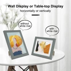 5er Set Bilderrahmen, Fotogalerie Mit Papier-Passepartout, Aus MDF Platte -Möbel Store 5er Set Bilderrahmen Fotogalerie mit Papier Passepartout aus MDF Platte BR9649gr 5 grau4 1280x1280