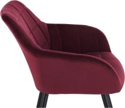 6er-Set Esszimmerstuhl Mit Armlehne Sitzfläche Aus Samt, Metallbeine -Möbel Store 6 Esszimmerst hle 6er Set Esszimmerstuhl K chenstuhl Polsterstuhl Design Stuhl mit Armlehnen mit Sitzfl che aus Samt Gestell aus Metall BH93bd 6 Bordeaux2 1280x1280