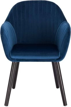 6er-Set Esszimmerstühle Küchenstuhl Wohnzimmerstuhl Mit Schwarzer Beine Samt Massivholz -Möbel Store 6er Set Esszimmerst hle K chenstuhl Wohnzimmerstuhl mit schwarzer Beine Samt Massivholz BH259bl 6 blau4 1280x1280