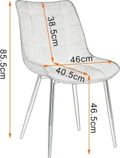6er-Set Esszimmerstühle Mit Rückenlehne, Sitzfläche Aus Leinen, Metallbeine -Möbel Store 6er Set Esszimmerst hle mit R ckenlehne Sitzfl che aus Leinen Metallbeine W0ATT0095 6 dunkelgrau3 1280x1280