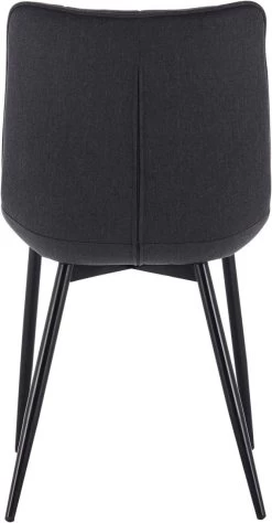 6er-Set Esszimmerstühle Mit Rückenlehne, Sitzfläche Aus Leinen, Metallbeine -Möbel Store 6er Set Esszimmerst hle mit R ckenlehne Sitzfl che aus Leinen Metallbeine W0ATT0095 6 dunkelgrau5 1280x1280