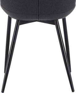 6er-Set Esszimmerstühle Mit Rückenlehne, Sitzfläche Aus Leinen, Metallbeine -Möbel Store 6er Set Esszimmerst hle mit R ckenlehne Sitzfl che aus Leinen Metallbeine W0ATT0095 6 dunkelgrau7 1280x1280