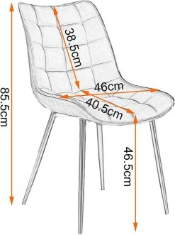 6er-Set Esszimmerstühle Mit Rückenlehne, Sitzfläche Aus Samt, Gestell Aus Metallbeine -Möbel Store 6er Set Esszimmerst hle mit R ckenlehne Sitzfl che aus Samt Gestell aus Metallbeine BH142br 6 Braun2 1280x1280