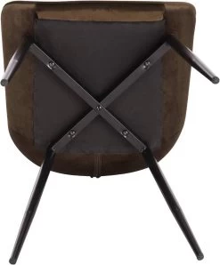 6er-Set Esszimmerstühle Mit Rückenlehne, Sitzfläche Aus Samt, Gestell Aus Metallbeine -Möbel Store 6er Set Esszimmerst hle mit R ckenlehne Sitzfl che aus Samt Gestell aus Metallbeine BH142br 6 Braun6 1280x1280