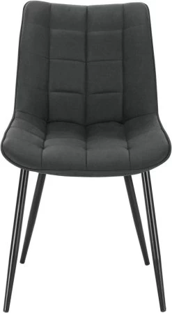 6er-Set Esszimmerstühle Mit Rückenlehne, Sitzfläche Aus Stoffbezug, Metallbeine -Möbel Store 6er Set Esszimmerst hle mit R ckenlehne Sitzfl che aus Stoffbezug Metallbeine W0ATT0103 6 anthrazit4 1280x1280