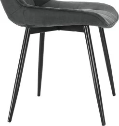 6er-Set Esszimmerstühle Mit Rückenlehne, Sitzfläche Aus Stoffbezug, Metallbeine -Möbel Store 6er Set Esszimmerst hle mit R ckenlehne Sitzfl che aus Stoffbezug Metallbeine W0ATT0103 6 anthrazit7 1280x1280