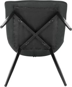 6er-Set Esszimmerstühle Mit Rückenlehne, Sitzfläche Aus Stoffbezug, Metallbeine -Möbel Store 6er Set Esszimmerst hle mit R ckenlehne Sitzfl che aus Stoffbezug Metallbeine W0ATT0103 6 anthrazit9 1280x1280