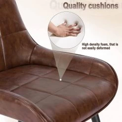 6er-Set Esszimmerstühle Polsterstuhl Kunstleder Akzentstuhl Mit Rückenlehne -Möbel Store 6er Set Esszimmerstuehle Polsterstuhl Kunstleder Akzentstuhl mit Rueckenlehne BH332br 6 braun5 1280x1280