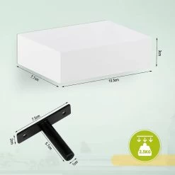 6er Set Wandregal, Regal Freischwebend, Wanddeko, Hochglänzend, Aus MDF -Möbel Store 6er Set Wandregal Regal freischwebend Wanddeko hochgl nzend aus MDF W0ITT0105 2 weiss3 1280x1280