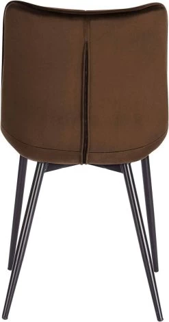 8er-Set Esszimmerstühle Mit Rückenlehne, Sitzfläche Aus Samt, Metallbeine -Möbel Store 8er Set Esszimmerst hle mit R ckenlehne Sitzfl che aus Samt Metallbeine W0ATT0088 8 braun6 1280x1280