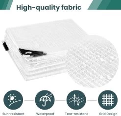 WOLTU Abdeckplane Wasserdicht Gewebeplane Mit Ösen, 140g/m² Reißfest UV-beständig 13 WOLTU Abdeckplane Wasserdicht Gewebeplane Mit Ösen, 140g/m² Reißfest UV-beständig -Möbel Store Abdeckplane wasserdicht Gewebeplane Oesen 140g m reissfest UV bestaendig GZ1260ws01 transparen2 1280x1280