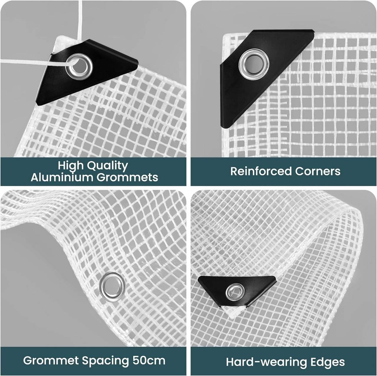 WOLTU Abdeckplane Wasserdicht Gewebeplane Mit Ösen, 140g/m² Reißfest UV-beständig 7 WOLTU Abdeckplane Wasserdicht Gewebeplane Mit Ösen, 140g/m² Reißfest UV-beständig – Bild 7