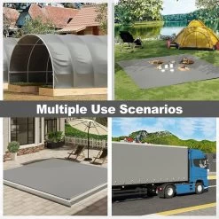 WOLTU Abdeckplane Wasserdicht, 280 G/m² PE Schutzplane Mit Ösen, UV Stabil -Möbel Store Abdeckplane wasserdicht280 g m PE Schutzplane mit Oesen UV stabil GZ1179m Grau7 1280x1280