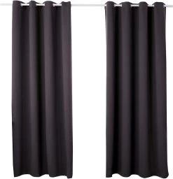 2er Set Wärmeisolierend Verdunklungsvorhänge，Blickdicht Mit Ösen Thermovorhang