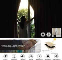 2er Set Wärmeisolierend Verdunklungsvorhänge，Blickdicht Mit Ösen Thermovorhang -Möbel Store Abdeckung f r Gartenm bel wasserabweisend winddicht Anti UV aus 420D Oxford Gewebe VH5878cp 2 Champagne5 1280x1280