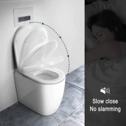 WC-Sitz Kunststoff Mit Absenkautomatik D Form Weiß -Möbel Store Absenkautomatik Kunststoff D Form Antibakteriell WS2543 weiss3 1280x1280