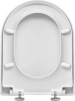 WC-Sitz Kunststoff Mit Absenkautomatik D Form Weiß -Möbel Store Absenkautomatik Kunststoff D Form Antibakteriell WS2543 weiss8 1280x1280