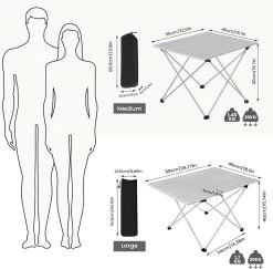 WOLTU Alu Campingtisch Falttisch Tragbar Mit Tragetasche, Klapptisch Kleiner, Silber -Möbel Store Alu Campingtisch Falttisch tragbar mit Tragetasche Klapptisch Kleiner W0ETT0168 Silber3 1280x1280