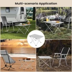 WOLTU Alu Campingtisch Falttisch Tragbar Mit Tragetasche, Klapptisch Kleiner, Silber -Möbel Store Alu Campingtisch Falttisch tragbar mit Tragetasche Klapptisch Kleiner W0ETT0168 Silber8 1280x1280