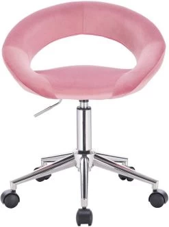 Arbeitshocker Rollhocker Aus Samt Mit Rollen Höhenverstellbar -Möbel Store Arbeitshocker Buerohocker Rollhocker mit Rollen Samt rosa4 1280x1280
