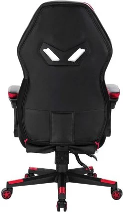 Gaming Stuhl Mit Lendenstützte Fußstützte Aus Kunstleder -Möbel Store Arbeitsstuhl Schreibtischstuhl Computerstuhl Kunstleder BS95rt rot6 1280x1280