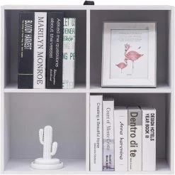 Bücherregal Würfelregal Weiß, 4/6 Fächer, Büroregal Aktenregal, Holzwerkstoff -Möbel Store B cherregal W rfelregal Weiss B roregal Aktenregal Holzwerkstoff SK002ws2 4 F cher4 1280x1280