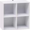 Bücherregal Würfelregal Weiß, 4/6 Fächer, Büroregal Aktenregal, Holzwerkstoff