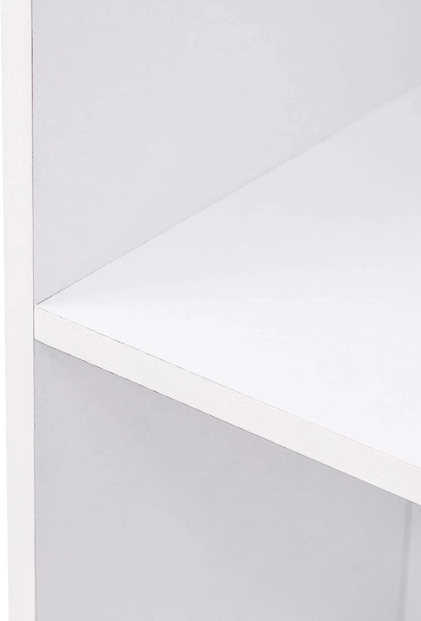 Bücherregal Mit 4 Fächern, Würfelregal Weiß, Standregal, Aus Holzwerkstoff 8 Bücherregal Mit 4 Fächern, Würfelregal Weiß, Standregal, Aus Holzwerkstoff – Bild 8