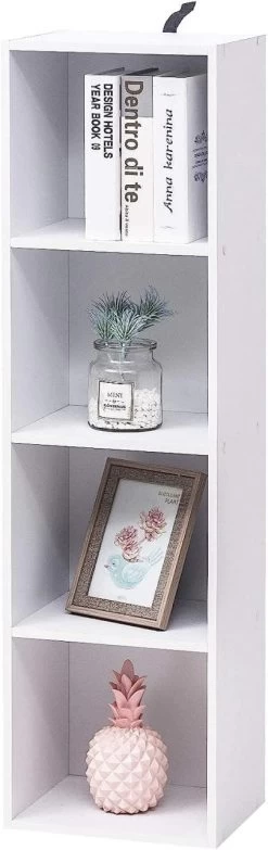 Bücherregal Mit 4 Fächern, Würfelregal Weiß, Standregal, Aus Holzwerkstoff 14 Bücherregal Mit 4 Fächern, Würfelregal Weiß, Standregal, Aus Holzwerkstoff -Möbel Store B cherregal mit 4 F chern W rfelregal Standregal aus Holzwerkstoff SK003ws4 Weiss4 1280x1280