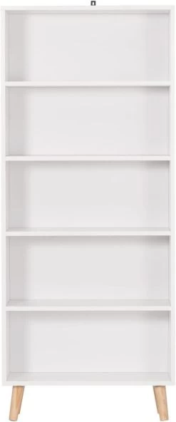 Bücherregal Mit 5 Fächern, Bücherschrank, Standregal, Aktenregal Für Büro -Möbel Store B cherregal mit 5 F chern B cherschrank Standregal Aktenregal f r B ro SK022ws Weiss5 1280x1280