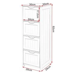 Badschrank Mit 4 Schubladen Weiß -Möbel Store Badschrank mit 4 Schubladen Weiss4 1280x1280