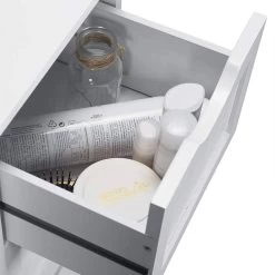 Badschrank Mit 4 Schubladen Weiß -Möbel Store Badschrank mit 4 Schubladen Weiss5 1280x1280