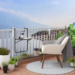 Balkonhängetisch, Balkontisch Zum Hängen, Klappbar, Mit 3 Höhen, Schwarz 12 Balkonhängetisch, Balkontisch Zum Hängen, Klappbar, Mit 3 Höhen, Schwarz -Möbel Store Balkonh ngetisch Balkontisch zum H ngen klappbar mit 3 H hen CPT8143sz Schwarz4 1280x1280