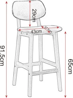 WOLTU Barhocker 2er Set Barstühle, Gut Gepolsterte Sitzfläche Aus Kunstleder Holz 9 WOLTU Barhocker 2er Set Barstühle, Gut Gepolsterte Sitzfläche Aus Kunstleder Holz -Möbel Store Barhocker 2er Set Barst hle Gut Gepolsterte aus Kunstleder BH51sz schwarz5 1280x1280