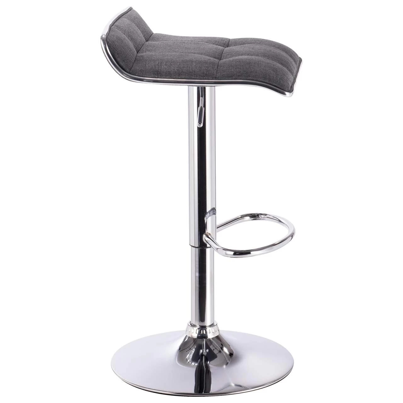 WOLTU 2er Set Tresenhocker, Leinen, Verchromter Stahl, Gepolsterte Sitzfläche Dunkelgrau 5 WOLTU 2er Set Tresenhocker, Leinen, Verchromter Stahl, Gepolsterte Sitzfläche Dunkelgrau – Bild 5