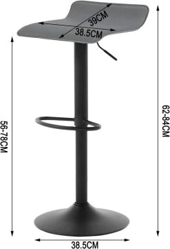 WOLTU Barhocker Barstuhl Tresenhocker Bistrohocker Höhenverstellbar Kunstleder -Möbel Store Barhocker Barstuhl Tresenhocker Bistrohocker hoehenverstellbar Kunstleder BH159gr Grau4 1280x1280