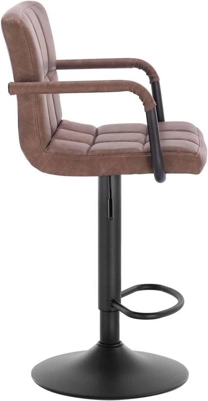 WOLTU Barhocker Barstuhl Mit Rückenlehne Drehbar Kunstleder In Antiklederoptik Stahl 6 WOLTU Barhocker Barstuhl Mit Rückenlehne Drehbar Kunstleder In Antiklederoptik Stahl – Bild 6