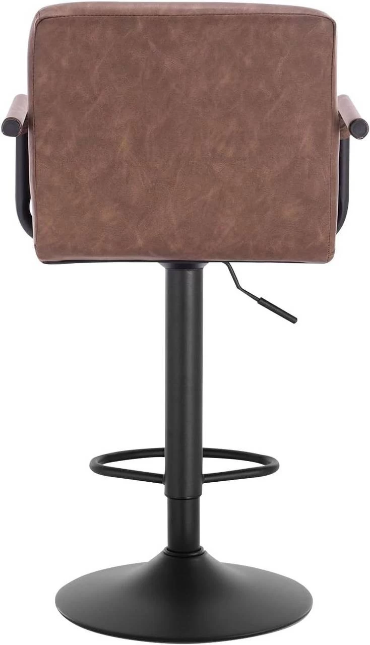 WOLTU Barhocker Barstuhl Mit Rückenlehne Drehbar Kunstleder In Antiklederoptik Stahl 7 WOLTU Barhocker Barstuhl Mit Rückenlehne Drehbar Kunstleder In Antiklederoptik Stahl – Bild 7