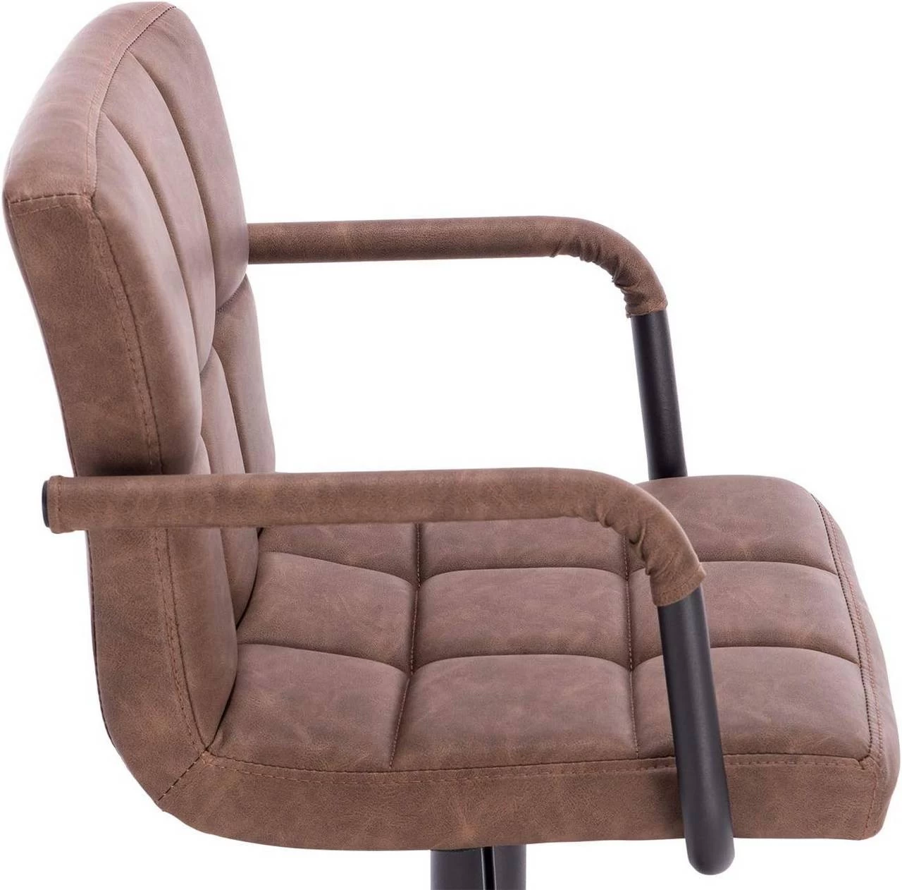 WOLTU Barhocker Barstuhl Mit Rückenlehne Drehbar Kunstleder In Antiklederoptik Stahl 8 WOLTU Barhocker Barstuhl Mit Rückenlehne Drehbar Kunstleder In Antiklederoptik Stahl – Bild 8