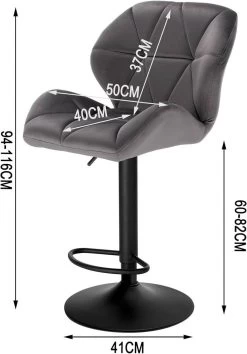 WOLTU Barhocker Designer Hocker Mit Rückenlehne, Höhenverstellbar, Drehbar, Samt 11 WOLTU Barhocker Designer Hocker Mit Rückenlehne, Höhenverstellbar, Drehbar, Samt -Möbel Store Barhocker Designer Hocker mit Rueckenlehne hoehenverstellbar drehbar Samt BH139dgr Dunkelgrau4 1280x1280