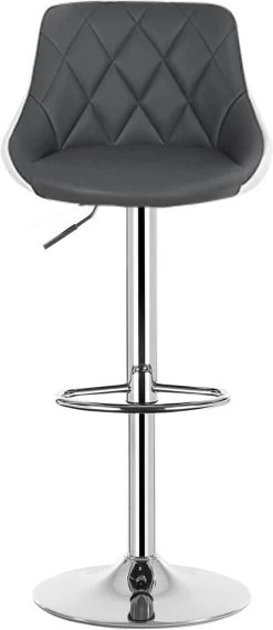 WOLTU Barhocker Sitzfläche Aus Kunstleder, Gestell Aus Verchromtem Stahl, 2 Farbig -Möbel Store Barhocker Sitzflaeche aus Kunstleder Gestell aus verchromtem Stahl 2 farbig BH30grw Grau Weiss7 1280x1280