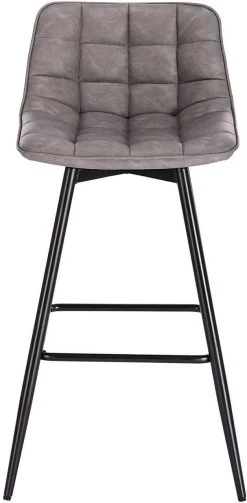 WOLTU Barhocker Designer Barstuhl Mit Fußstütze Kunstleder, Metallbeine -Möbel Store Barhocker Tresenhocker Bistrohocker Kunstleder dunkelgrau3 1280x1280