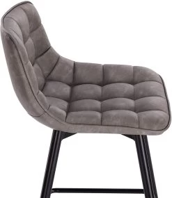 WOLTU Barhocker Designer Barstuhl Mit Fußstütze Kunstleder, Metallbeine -Möbel Store Barhocker Tresenhocker Bistrohocker Kunstleder dunkelgrau7 1280x1280