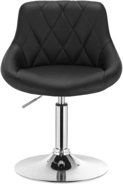 2er-Set Barhocker Mit Rückenlehne Aus Kunstleder -Möbel Store Barhocker Tresenhocker Kunstleder Metall Drehbar schwarz4 1280x1280